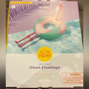 Inflatable Giant Flamingo Pool Float Tube Summer Sun Squad NEW